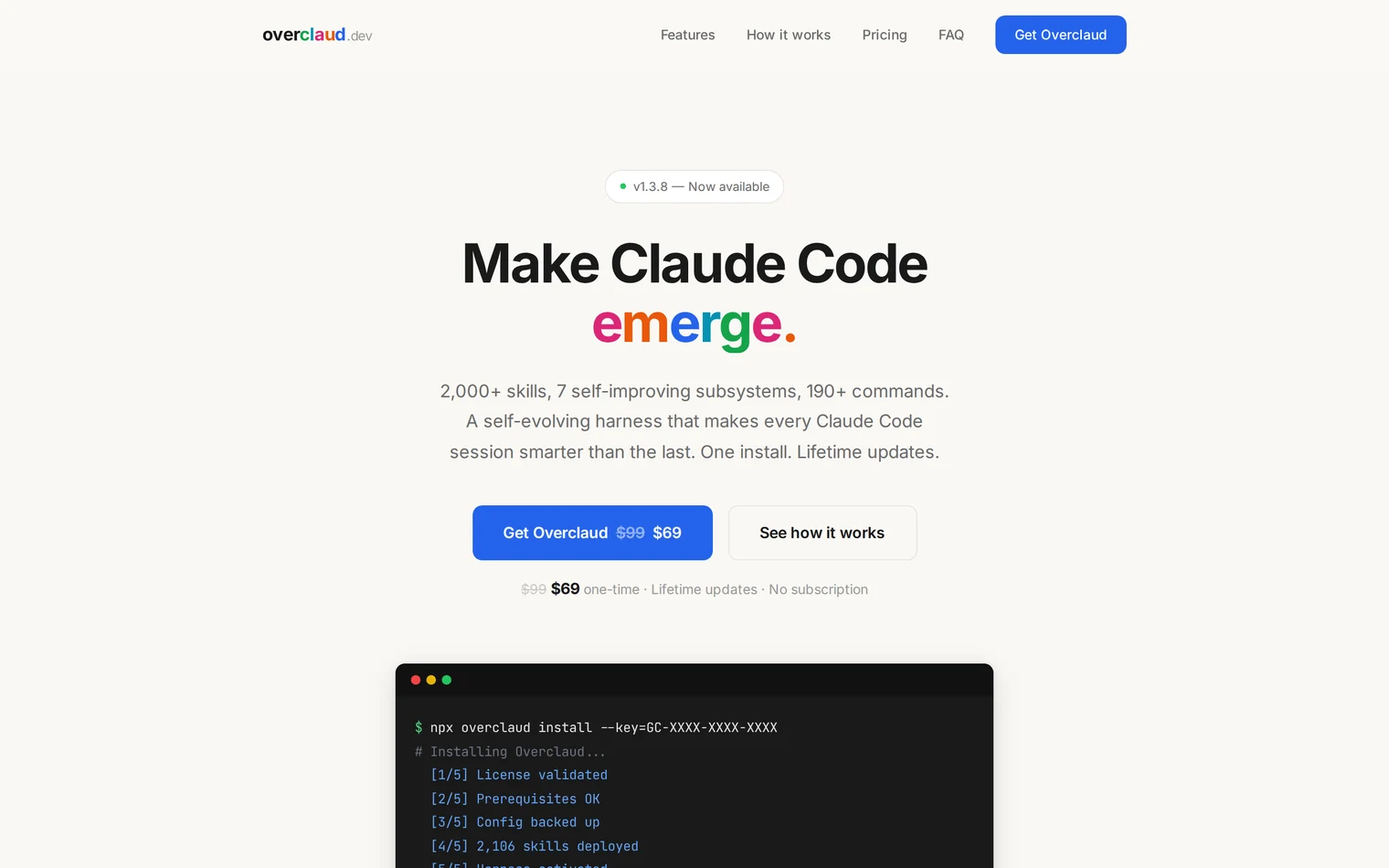 Overclaud homepage
